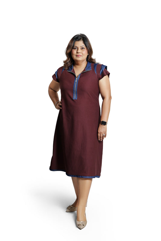 Denim with Plum One Piece