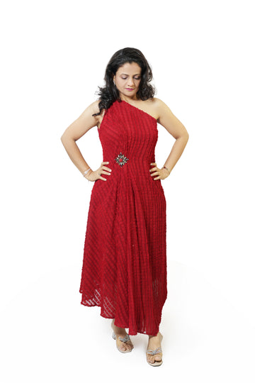 Red Ruby Off-Shoulder Dress
