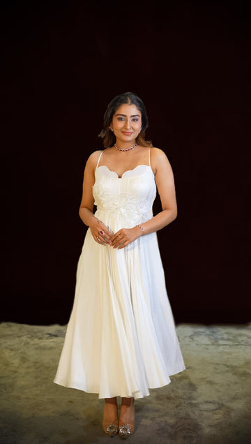 जashn White Corset dress