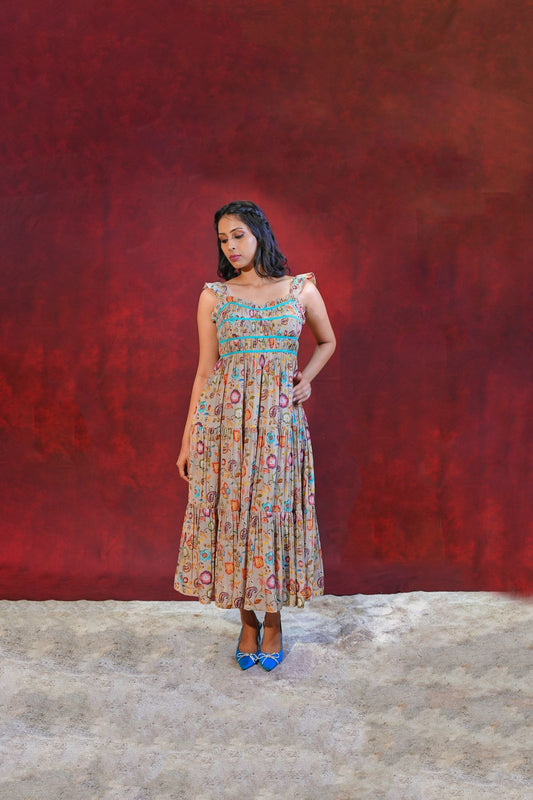 जashn grey floral one piece