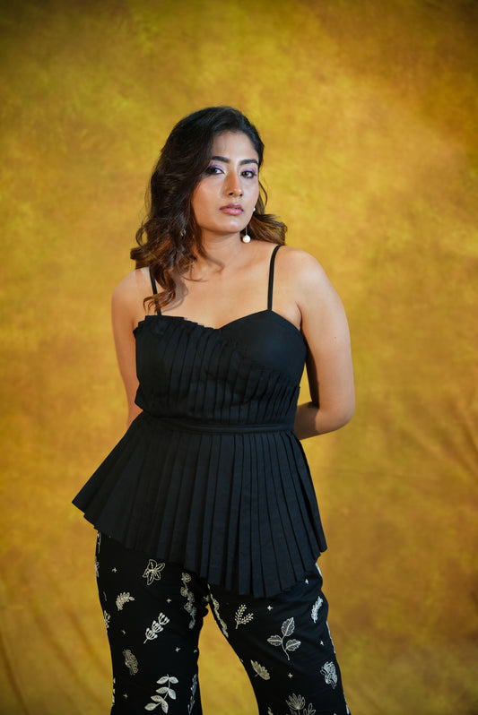 जashn Black embroidered cor-set