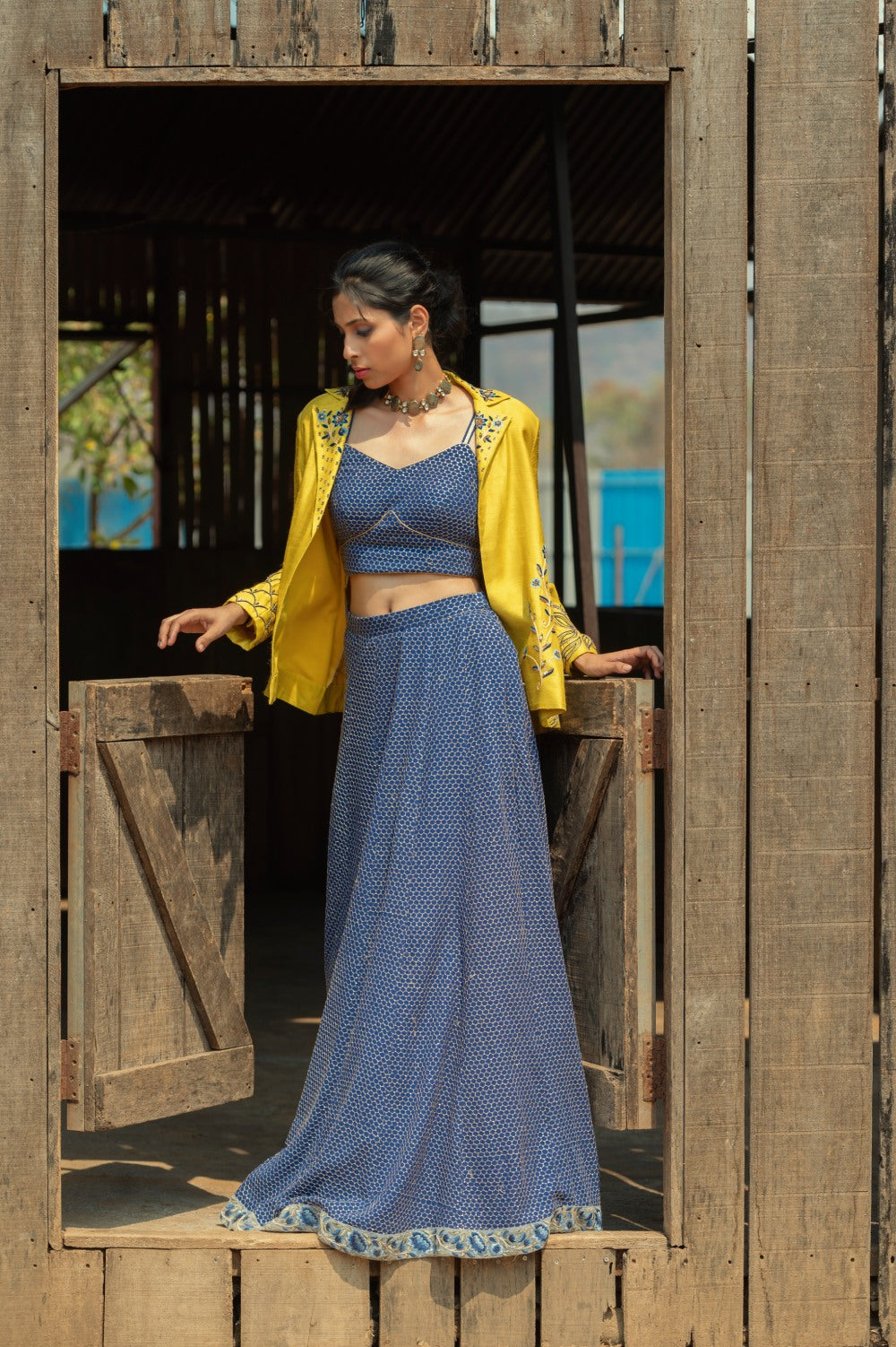 Bluebell lehenga choli with blazer