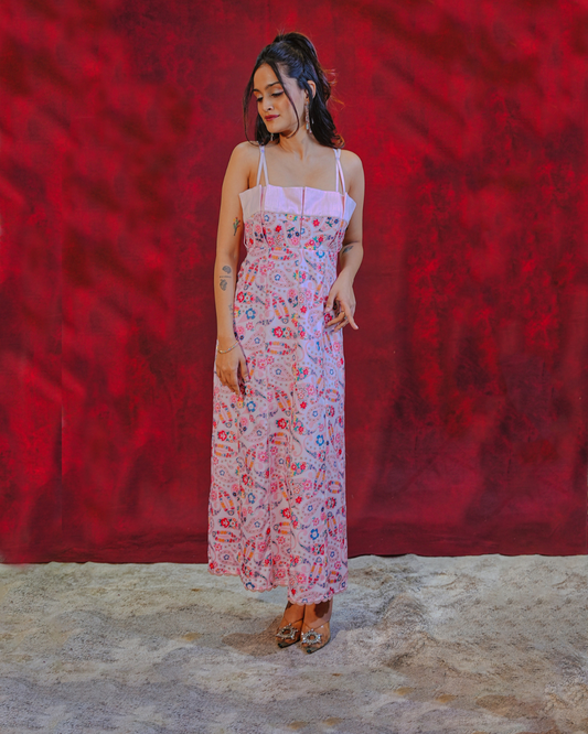 जashn pink floral one piece