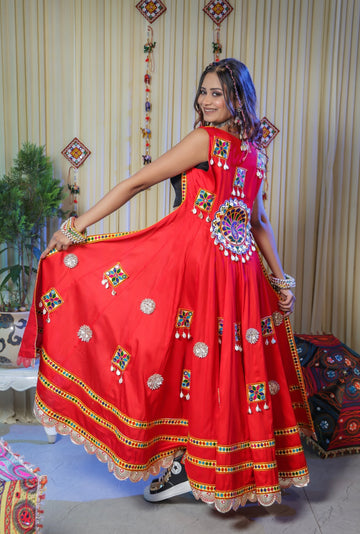 Red embroidered jacket