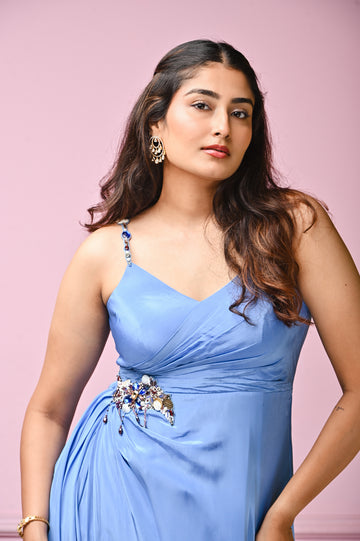 Sapphire Drape Top and Kali Sharara