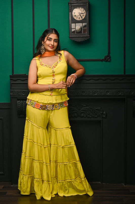 Sun Drip Sharara Set