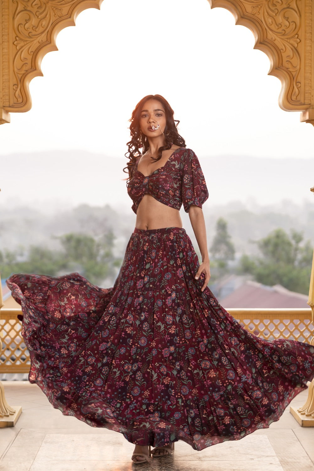 Carnation lehenga choli