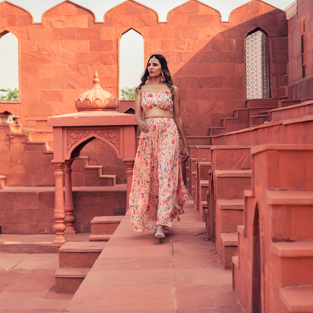 Cherry blossom lehenga choli