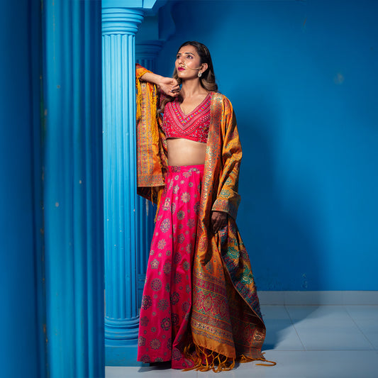 Rajwadi silk lehenga choli