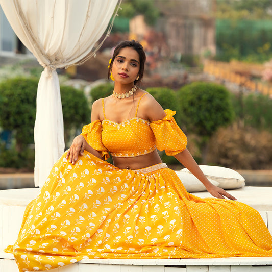 Daffodil lehenga choli